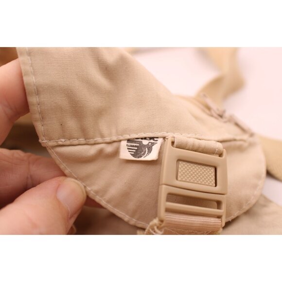Set 2 Dual Zippered Lightweight Travel Pouch Fanny Pack Belt Bag Khaki Vintage - Picture 4 of 9
